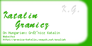 katalin granicz business card